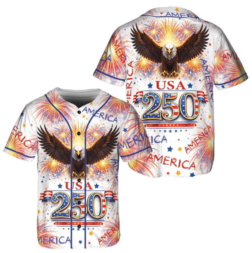 USA 250 Baseball Style Jersey For Men