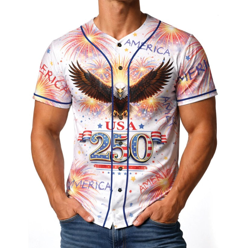 USA 250 Baseball Style Jersey For Men
