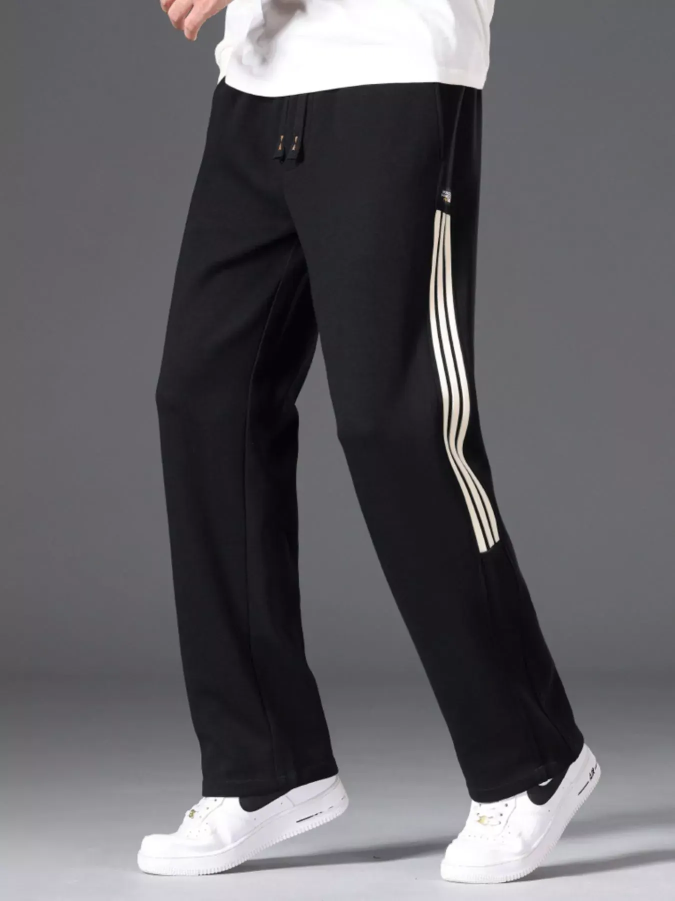 Men's Casual Striped Wide Leg Pants