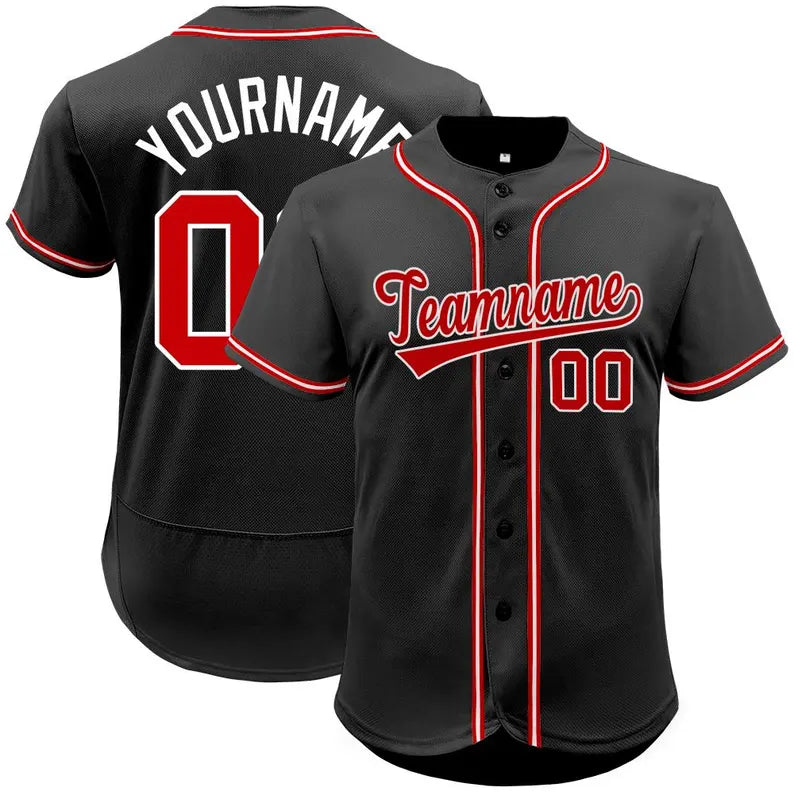 Personalized Embroidered Baseball Jersey: Custom Team Name & Number