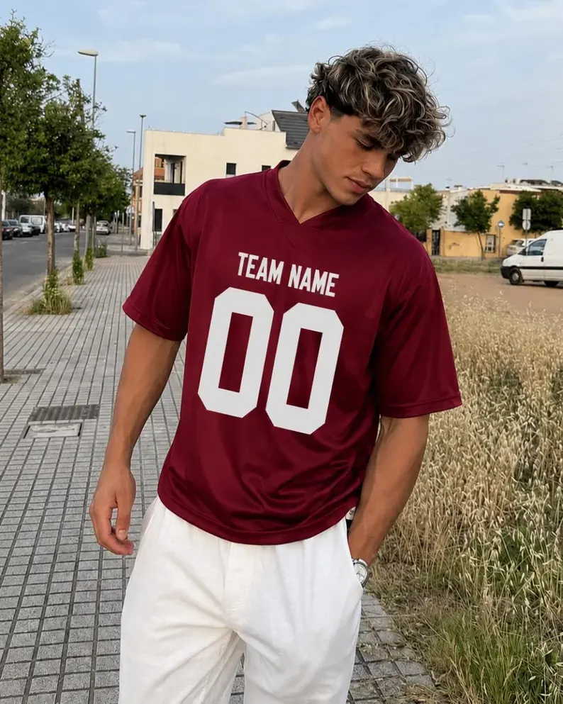 Custom Football Jersey Shirt | Personalized Name & Number Team Uniform for Men, Women & Kids